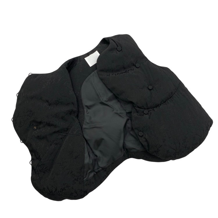 Mame Kurogouchi マメクロゴウチ Floral Jacquard Rounded Down Vest フローラルジャガードラウンドダウンベスト ブラック 3 MM25FW-JK013