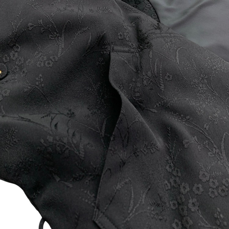 Mame Kurogouchi マメクロゴウチ Floral Jacquard Rounded Down Vest フローラルジャガードラウンドダウンベスト ブラック 3 MM25FW-JK013