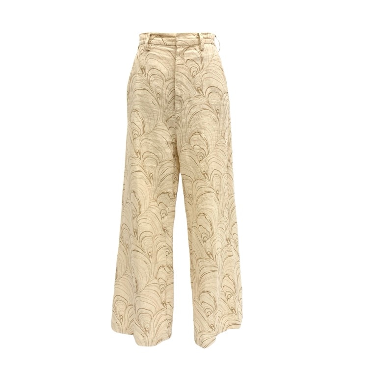 ERiKOKATORi エリコカトリ itary hemp shell pants ヘンプシェルモチーフワイドパンツ ベージュ F EK4-4-2