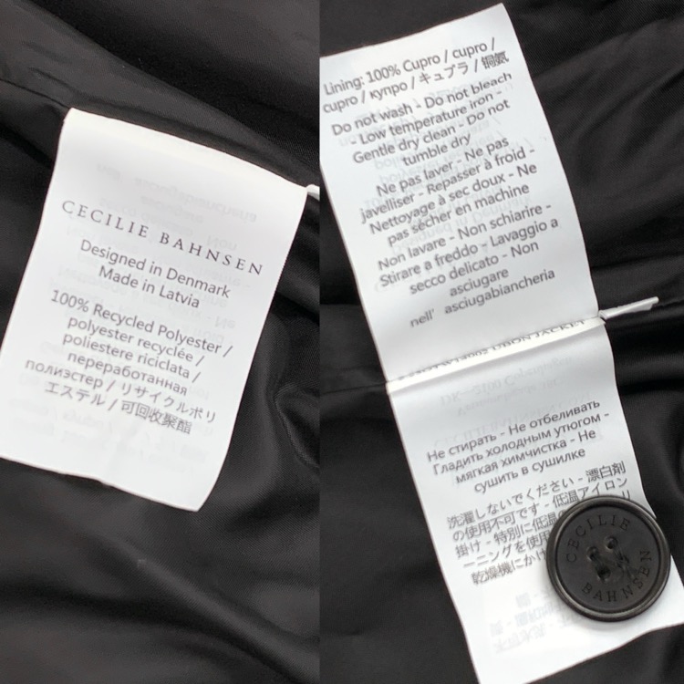 CECILIE BAHNSEN セシリーバンセン UBON JACKET バッリボン中綿ブルゾン ブラック 8 2.23OTW14002