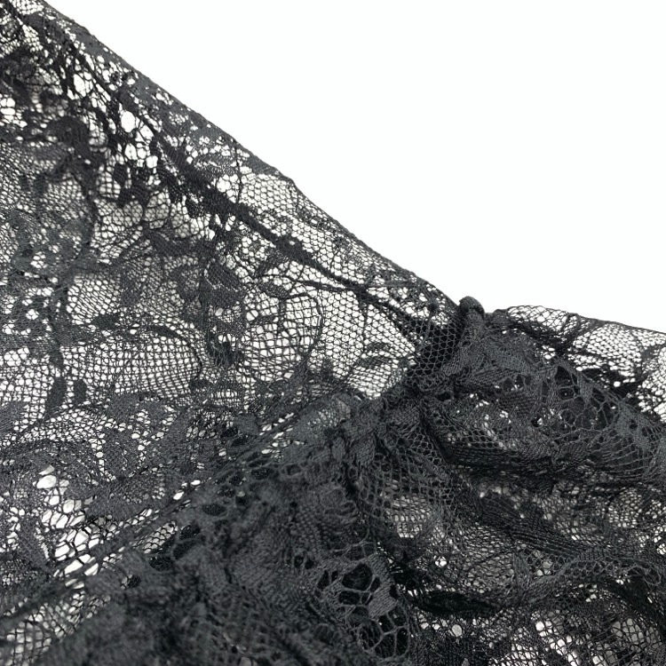 未使用品 24AW FUMIE=TANAKA フミエタナカ HEME LACE FRILL SK ヘムレース フリルスカート マキシ丈 ブラック 1 F24A-42