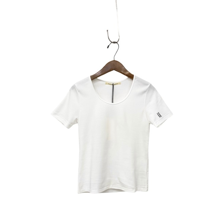 24SS HARUNOBUMURATA ハルノブムラタ JAM TIGHT FIT HM LOGO T-SHIRT ロゴTシャツ カットソー ホワイト 36 HM24S910-AGI07