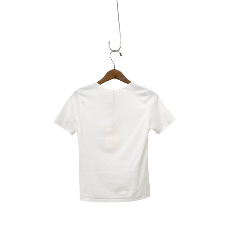 24SS HARUNOBUMURATA ハルノブムラタ JAM TIGHT FIT HM LOGO T-SHIRT ロゴTシャツ カットソー ホワイト 36 HM24S910-AGI07