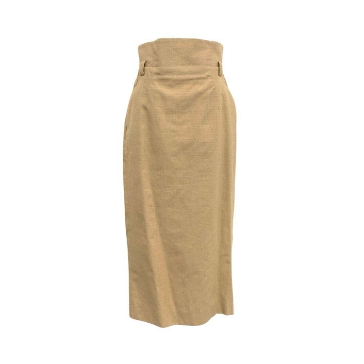 Mame Kurogouchi マメクロゴウチ Naturally Coloured Cotton Dobby High Waist Skirt 竹籠ハイウエストスカート ベージュ 3 MM23SS-SK024