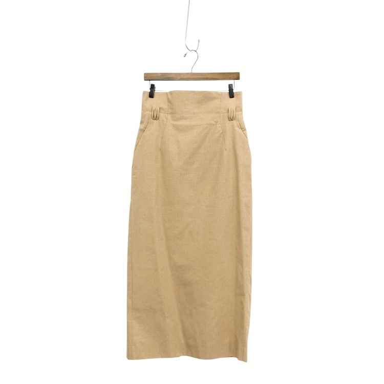 Mame Kurogouchi マメクロゴウチ Naturally Coloured Cotton Dobby High Waist Skirt 竹籠ハイウエストスカート ベージュ 3 MM23SS-SK024