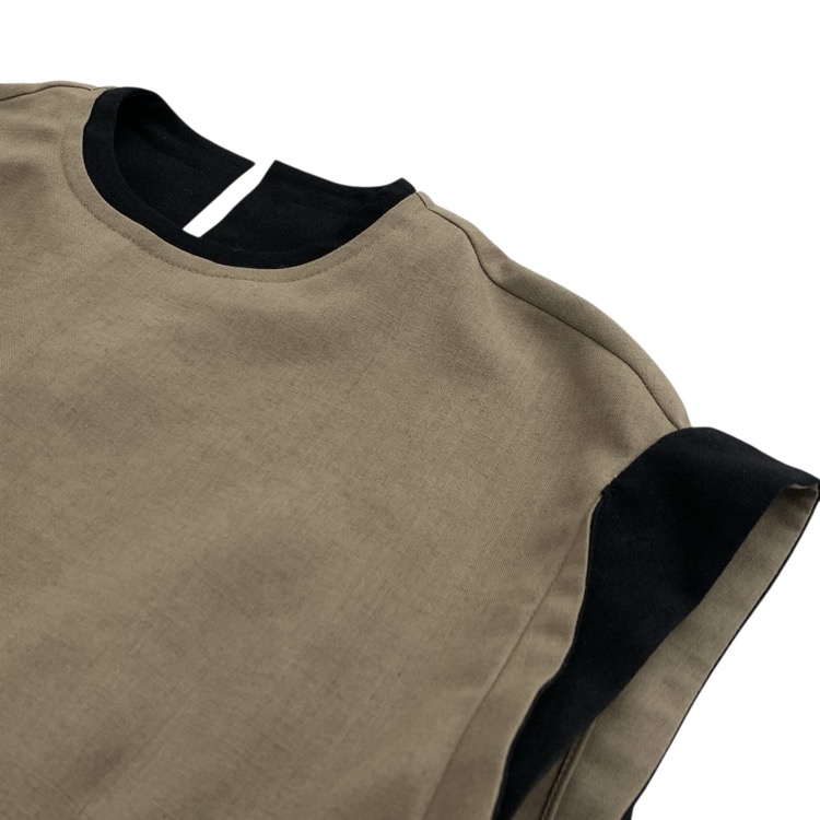 2025SS deres デレス Brynn breezy tops 17th レイヤードスリーブ トップス ミラノベージュ F DER25SS-BL-002