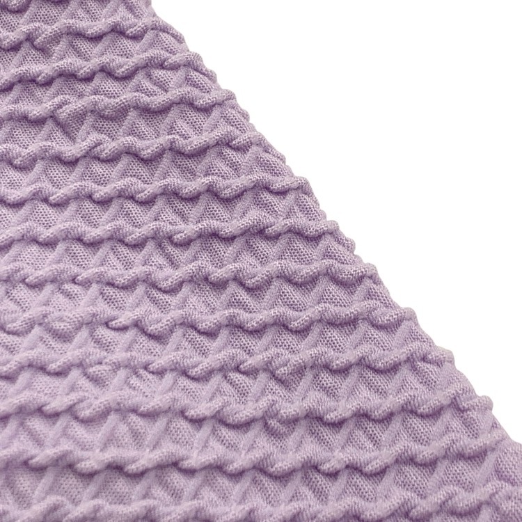 Mame Kurogouchi マメクロゴウチ Shirring Jersey Jacquard High Neck Top 天竺ジャカードハイネックトップス パープル 2 MM25SS-JS027