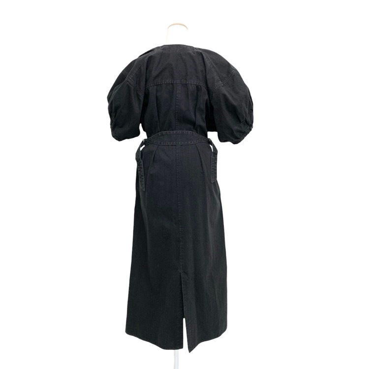 PHOTOCOPIEU フォトコピュー AGATHA デニムワンピース ベルト付 ブラック 36 221AGT