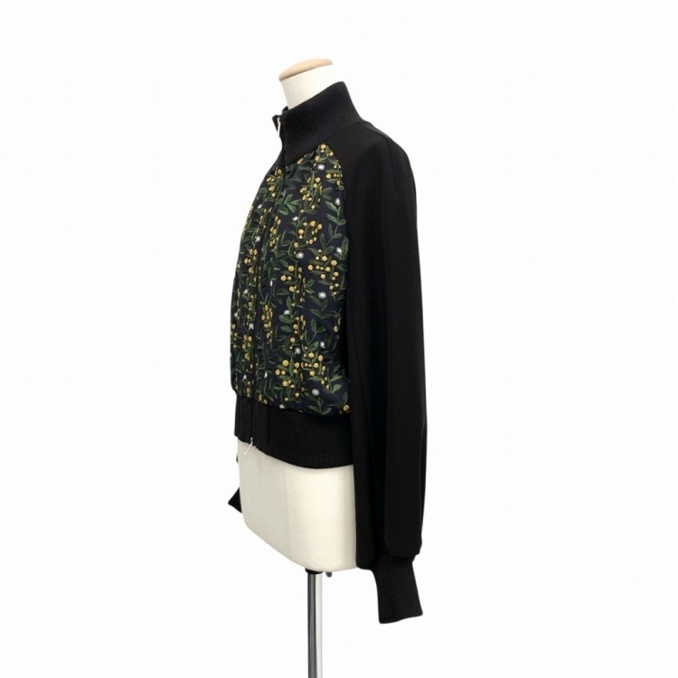 LOKITHO ロキト EMBROIDERY COMBI BLOUSON エンブロイダリーコンビブルゾン 刺繍ジップアップジャケット ブラック×イエロー 2 LKF333-B2