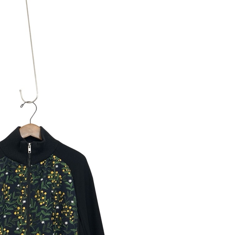 LOKITHO ロキト EMBROIDERY COMBI BLOUSON エンブロイダリーコンビブルゾン 刺繍ジップアップジャケット ブラック×イエロー 2 LKF333-B2