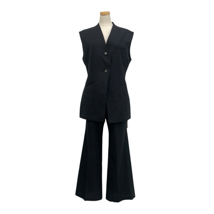 未使用 25SS AKIRANAKA アキラナカ THE TOKYO別注 V Neck Gilet/Straight Flare Pants ジレベストパンツ セットアップ ES2550-BK/ES2551-BK