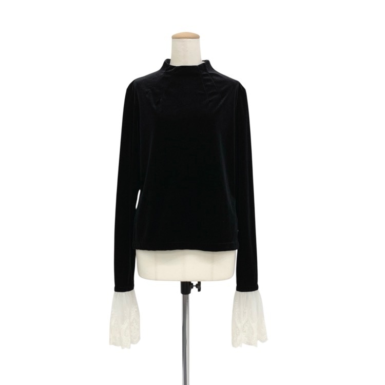 tanaka daisuke タナカダイスケ velours pullover 袖レースベロアプル