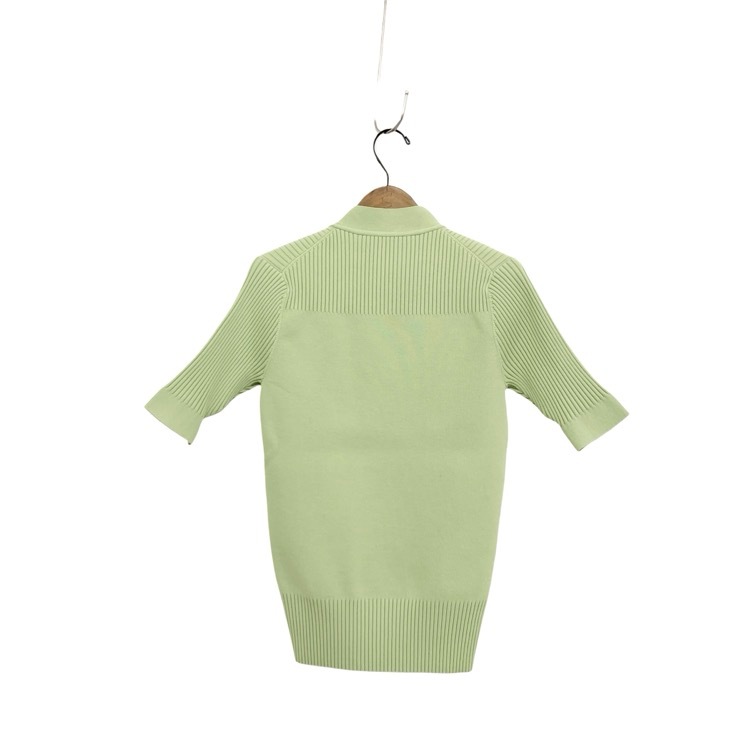 HARUNOBUMURATA ハルノブムラタ NAMIE - KNIT BUTTON TOP ニットボタントップ ミントグリーン 38 HM26S1031-AGI24