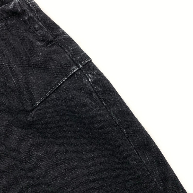 PHOTOCOPIEU フォトコピュー DANTE クロップトデニムパンツ メタルパーツ付 ブラック 38 241DNT