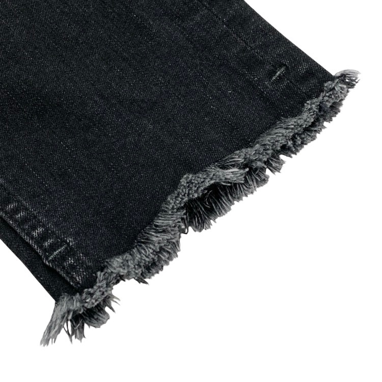 PHOTOCOPIEU フォトコピュー DANTE クロップトデニムパンツ メタルパーツ付 ブラック 38 241DNT