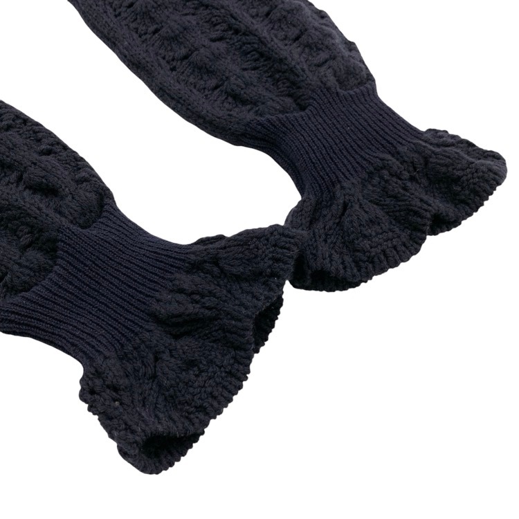 未使用品 2024AW Mame Kurogouchi マメクロゴウチ Openwork Pattern Knitted Loose Leggings 透かし柄レースニットレギンス F MM24FW-AC312