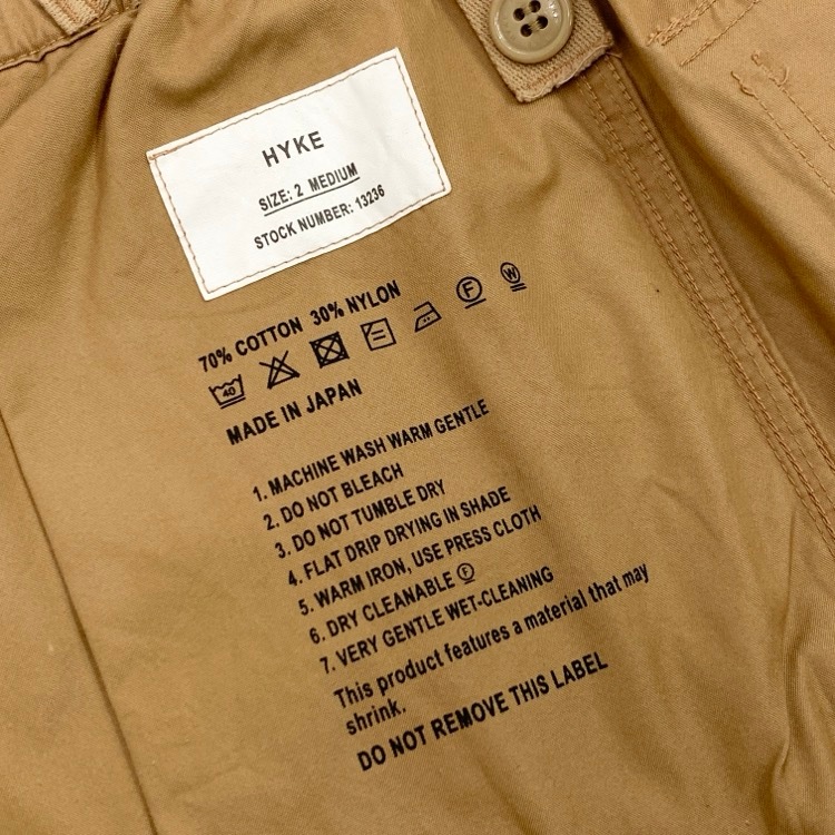 HYKE ハイク M-51 TYPE SHELL PANTS シェルパンツ JUQUI別注カラー ベージュ 2 13236