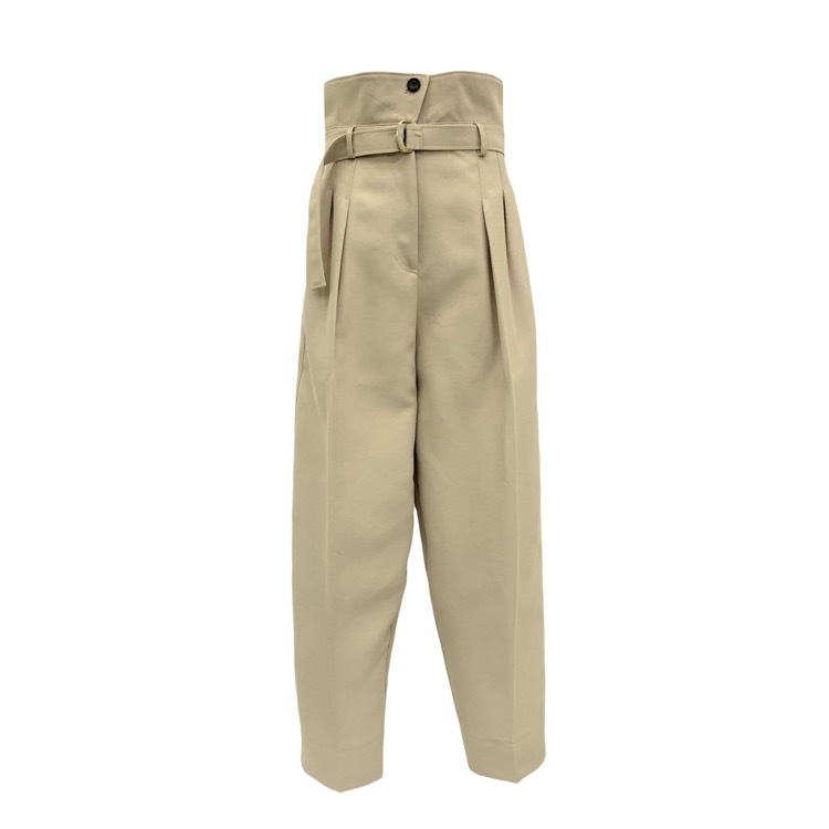 deres デレス Gianna First step pants ハイウエスセンタープレスパンツ ベージュ 2 DER23SS-PT-001