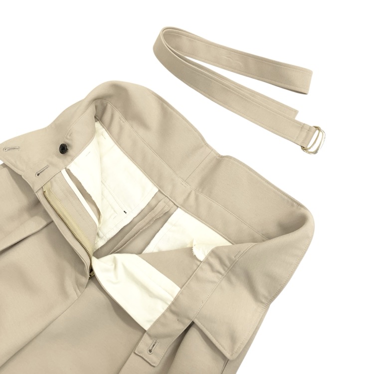 deres デレス Gianna First step pants ハイウエスセンタープレスパンツ ベージュ 2 DER23SS-PT-001
