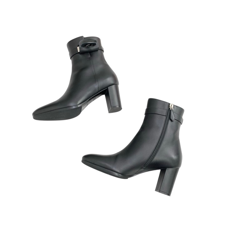 HERMES エルメス サンジェルマン ショートブーツ ケリーバックル ブラック 38 H182102Z