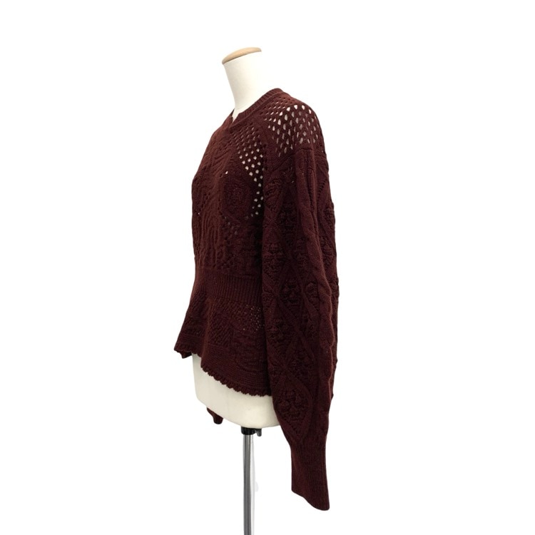 Mame Kurogouchi マメクロゴウチ Multi Pattern Low Gauge Knitted Top