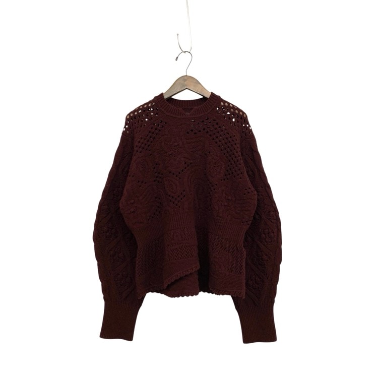 Mame Kurogouchi マメクロゴウチ Multi Pattern Low Gauge Knitted Top