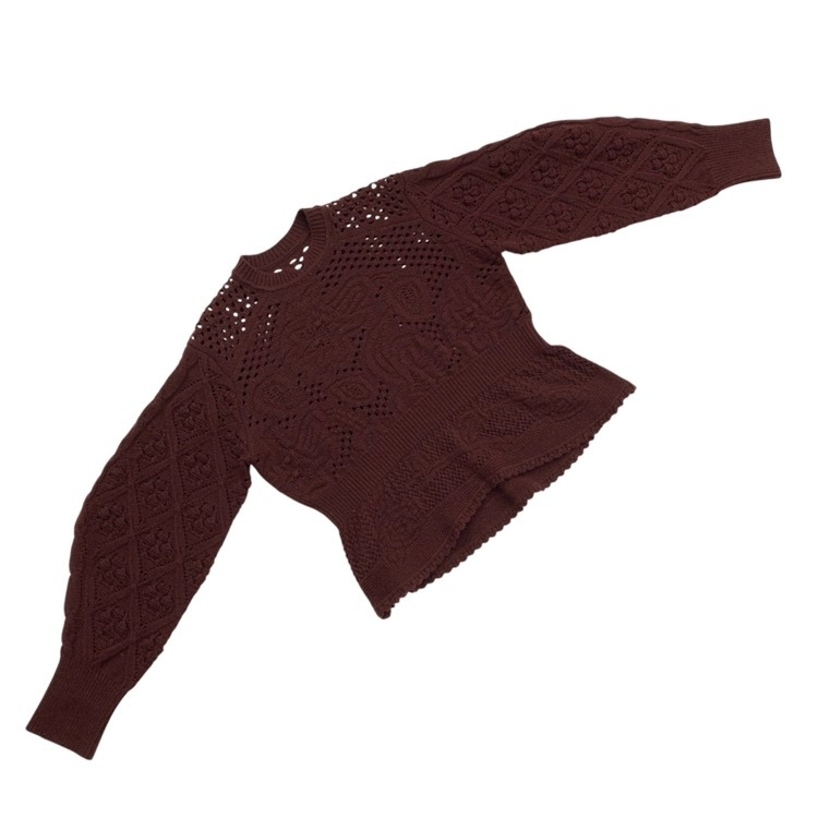 Mame Kurogouchi マメクロゴウチ Multi Pattern Low Gauge Knitted Top
