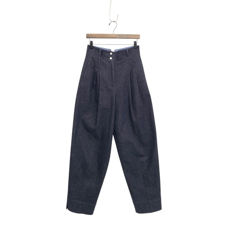 deres デレス first denim pants ハイウエストタックデニムパンツ インディゴ 2 DER24SS-PT-001