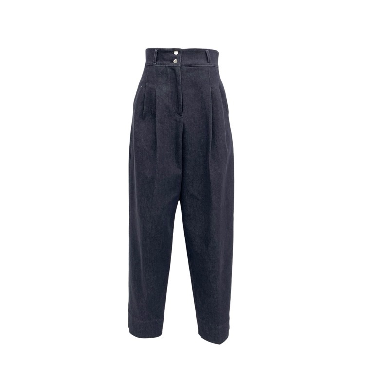 deres デレス first denim pants ハイウエストタックデニムパンツ インディゴ 2 DER24SS-PT-001
