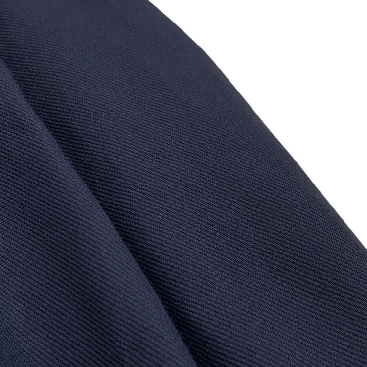 Mame Kurogouchi マメクロゴウチ Cotton Linen Twill Wide Trousers ハイウエストテーパードワイドパンツ ネイビー 2 MM23PS-PT712
