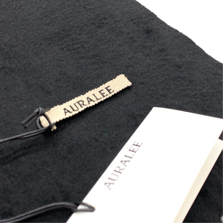 AURALEE オーラリー CASHMERE WIDE STOLE カシミヤ ストール ブラック