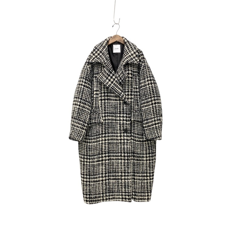 CLANE クラネ SHORT SHAGGY COCOON OVER COAT 千鳥柄コクーンオーバー コート 1 15101-0022