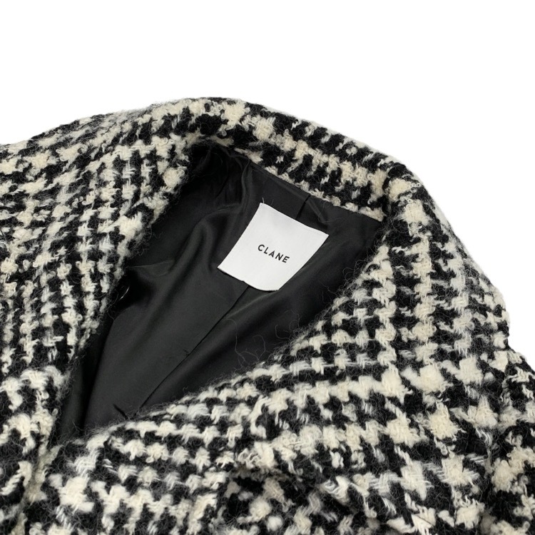 CLANE クラネ SHORT SHAGGY COCOON OVER COAT 千鳥柄コクーンオーバー コート 1 15101-0022