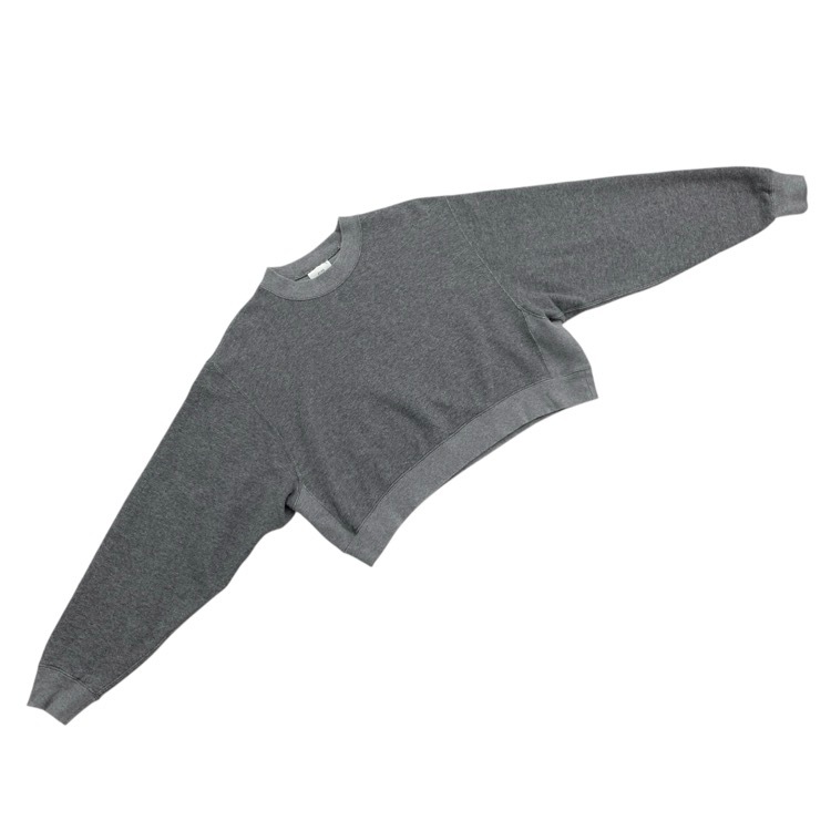 HYKE ハイク CROPPED SWEAT SHIRT クロップドスウェット カットソー グレー 1 12387