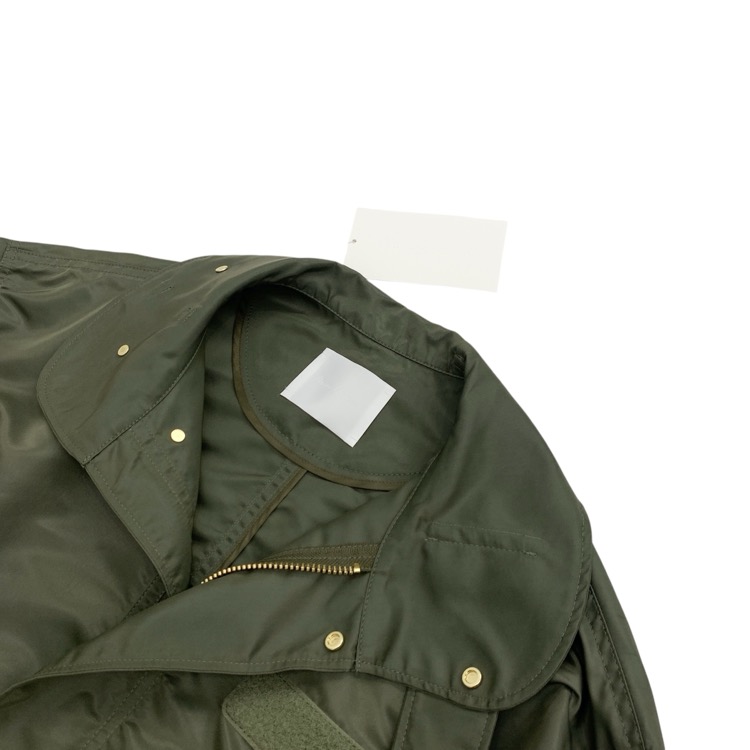 2026SS Mame Kurogouchi マメクロゴウチ Nylon Twill 3D Embroidery Mods Coat チューリップ刺繍ナイロンモッズコート カーキ 2 MM26SS-CO053