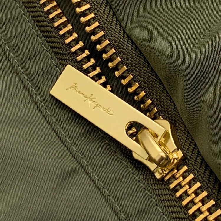 2026SS Mame Kurogouchi マメクロゴウチ Nylon Twill 3D Embroidery Mods Coat チューリップ刺繍ナイロンモッズコート カーキ 2 MM26SS-CO053