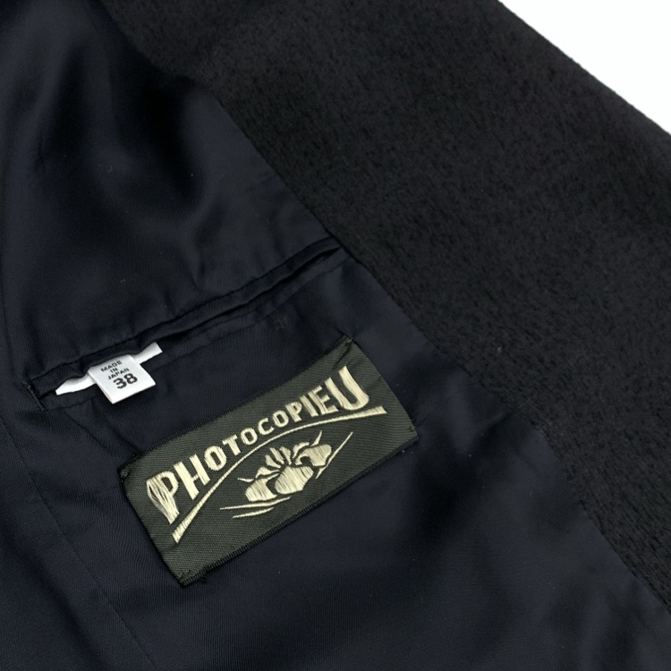 PHOTOCOPIEU フォトコピュー ジャケット JAMIE ウールシルク ブラック 38 222JMI