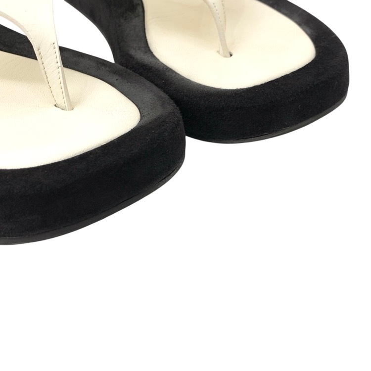 THE ROW ザロウ GINZA sandal サンダル ホワイト／ブラック 37 F1138L6525