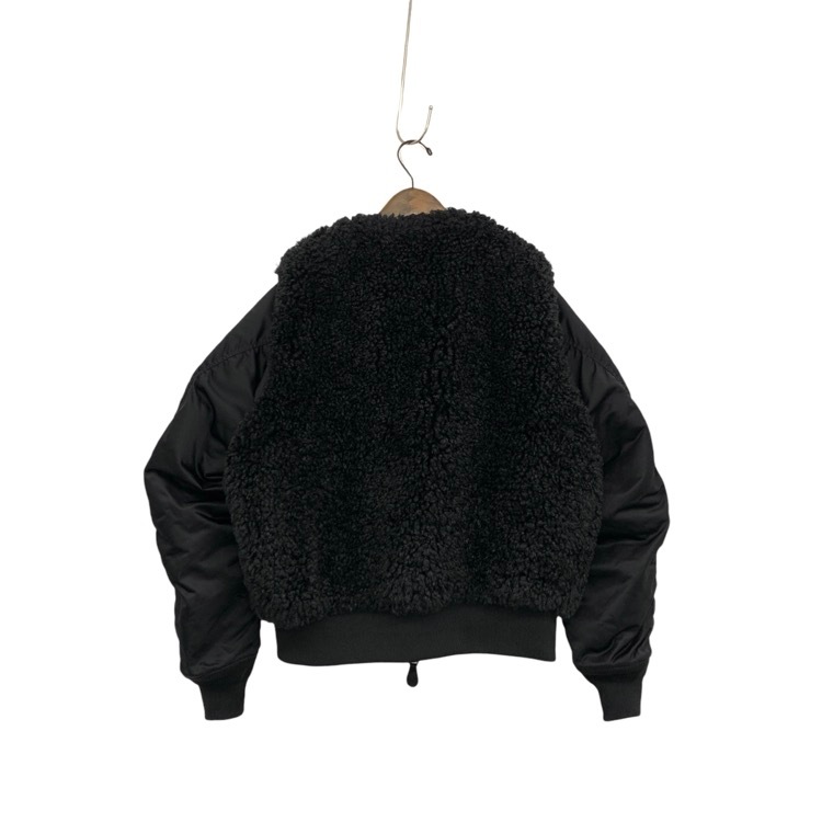 HYKE ハイク FAUX SHEARLING TYPE MA-1 カールボアジャケット ブルゾン ブラック 1 17426