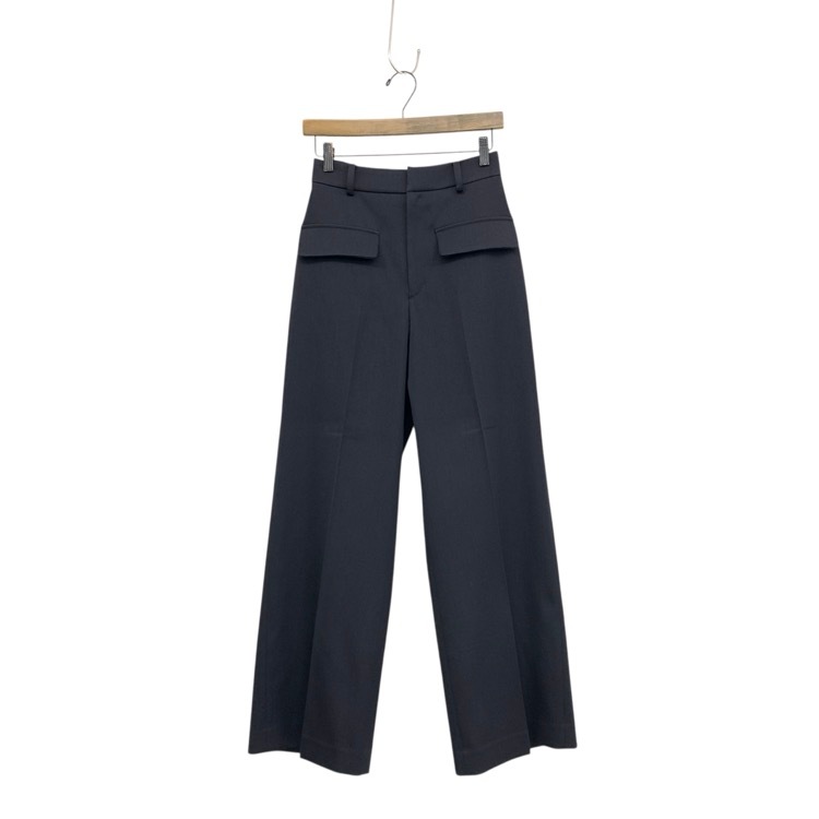 BORDERS at BALCONY ボーダーズアットバルコニー FLAP PANTS フラップポケットワイドパンツ ネイビー 36 BD2411-3G-08