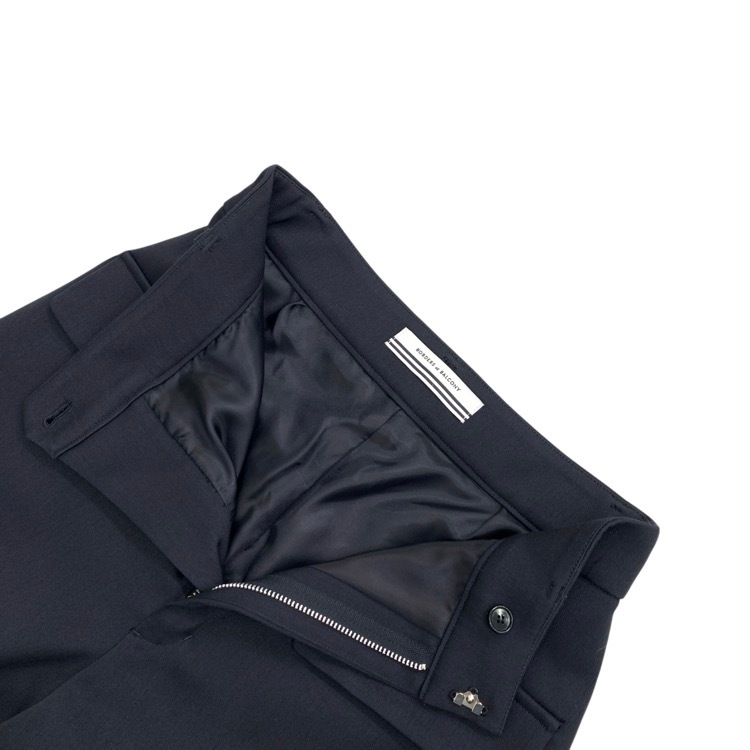 BORDERS at BALCONY ボーダーズアットバルコニー FLAP PANTS フラップポケットワイドパンツ ネイビー 36 BD2411-3G-08