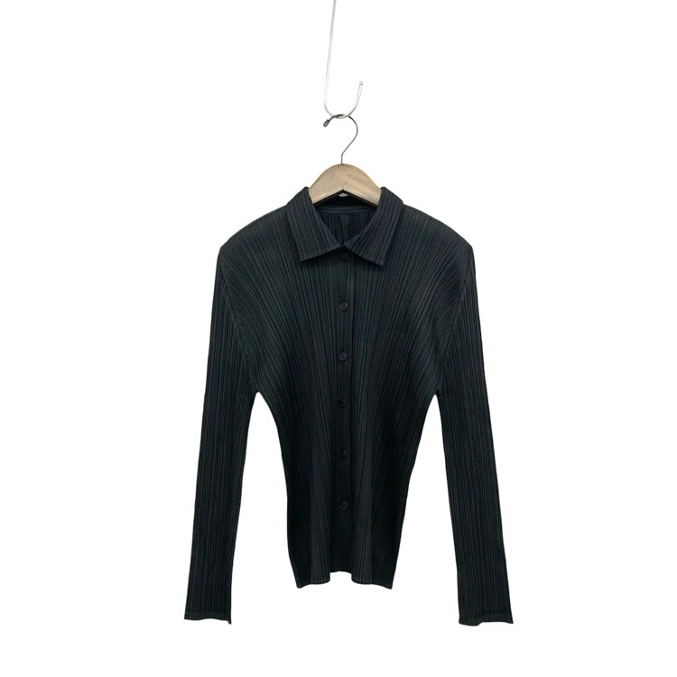 PLEATS PLEASE ISSEY MIYAKE プリーツプリーズ イッセイミヤケ ランダムプリーツシャツ ブラック 3 PP55-JJ102