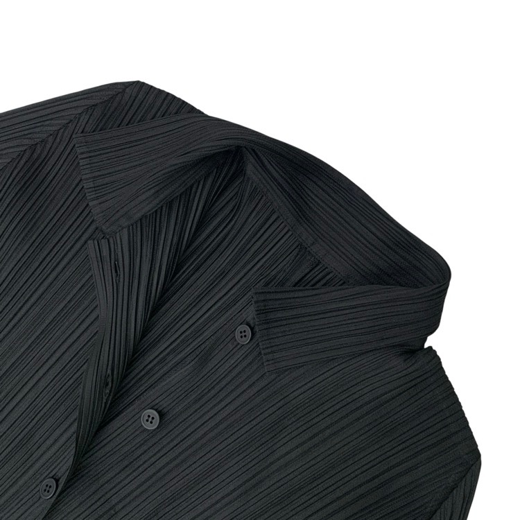PLEATS PLEASE ISSEY MIYAKE プリーツプリーズ イッセイミヤケ ランダムプリーツシャツ ブラック 3 PP55-JJ102