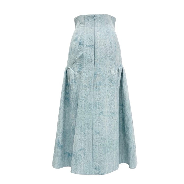 Mame Kurogouchi マメクロゴウチ Unlevel Dyeing Box Pleats Skirt