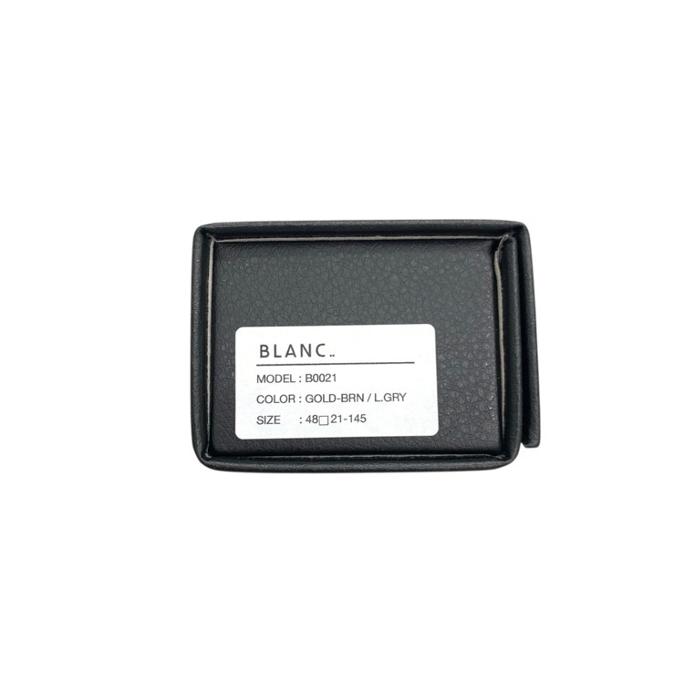 未使用品 BLANC.. ブラン クラウンパントメタルフレームサングラス ゴールドブラウン/ライトグレー B0021