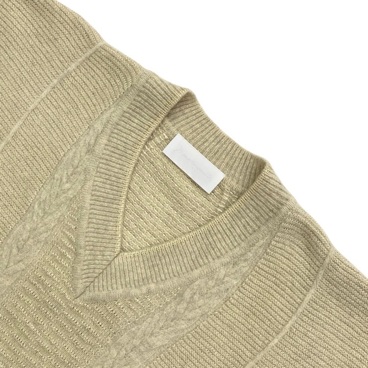 Mame Kurogouchi マメクロゴウチ Vネック セーター ベージュ 1 MM17AW-KN024