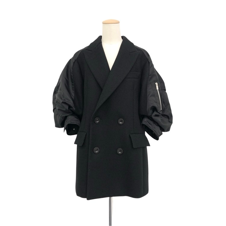 sacai サカイ Wool Melton x Nylon Twill Jacket ウールメルトン