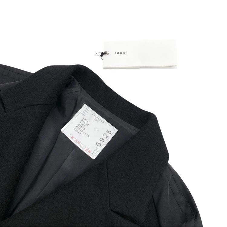 sacai サカイ Wool Melton x Nylon Twill Jacket ウールメルトン