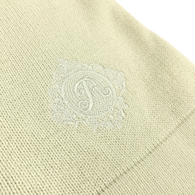 Rene ルネ コットン ニット トップス ロゴ刺繍 グリーン 36 6012570