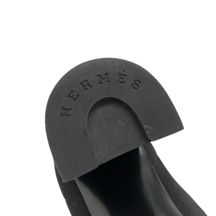 HERMES エルメス ジェナ90ニット ショートブーツ ブラック 36